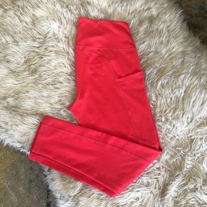 Zella yoga pants. Worn once. Sz M. Red